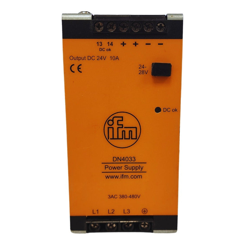Ifm Dn4033 Power Supply 24 Vdc 10 Amp Input 3 Ac 380-480v