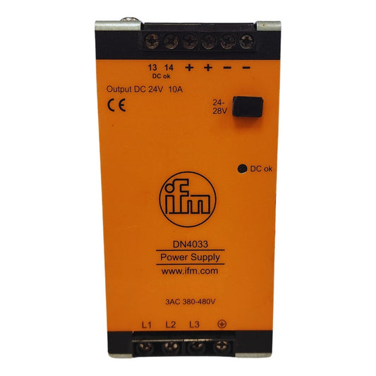 Ifm Dn4033 Power Supply 24 Vdc 10 Amp Input 3 Ac 380-480v