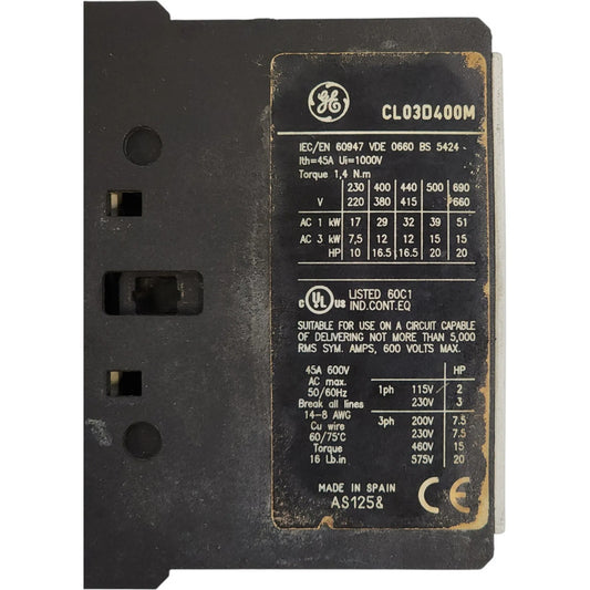 General Electric Cl03d400m Contactor Industrial Eléctrico