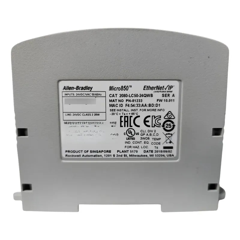 Allen-bradley 2080-lc50-24qw8 Controlador Logico Progamable