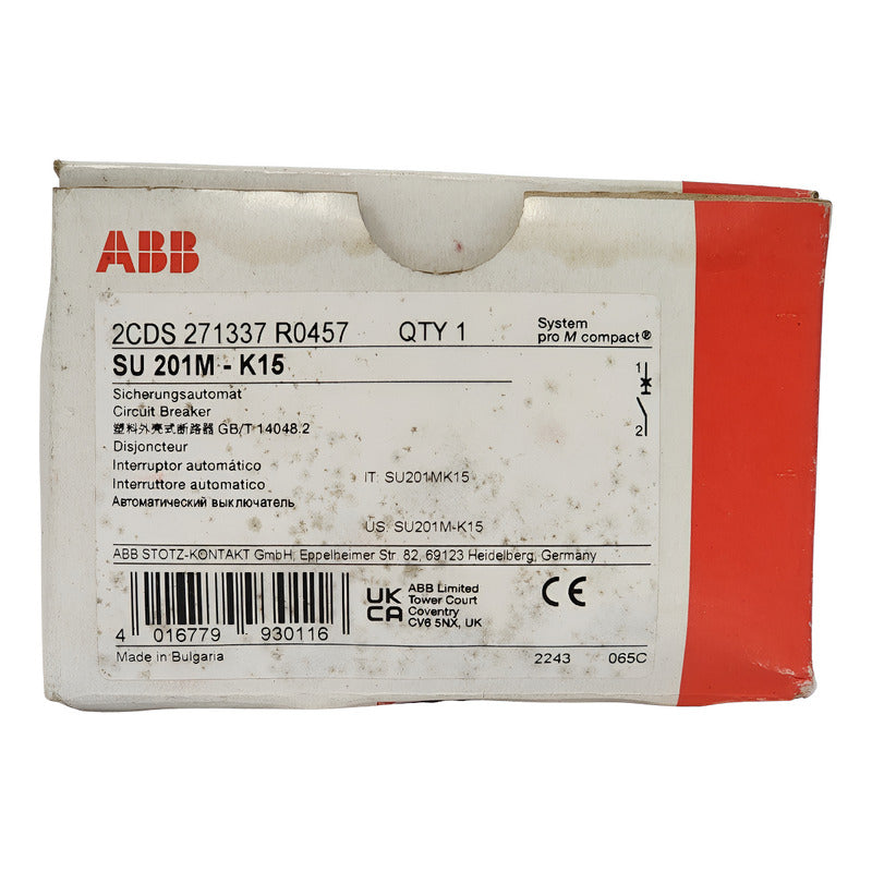 Breaker Abb Su201m-k15 15a 1 Polo 2cds271337r0457
