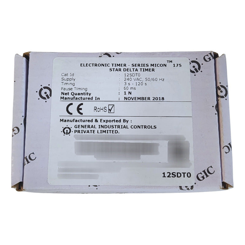 Gic  Temporizador De Arranque  12sdt0 Estrella-triángulo