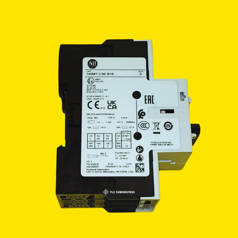 Allen Bradley 140mt-c3e-b16 Disyuntor De Proteccion De Motor 50 Hz- 60hz