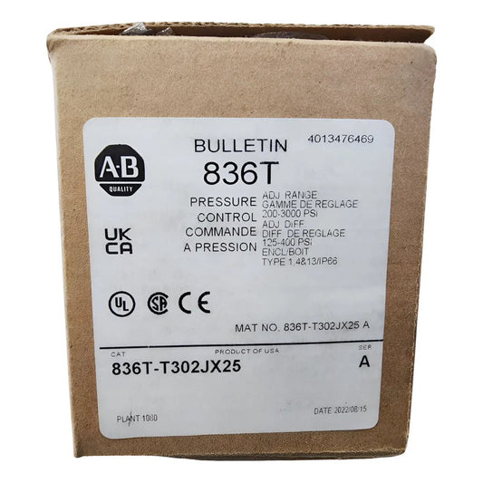 Allen-bradley 836t-t302jx25 Interruptor De Presion Gris