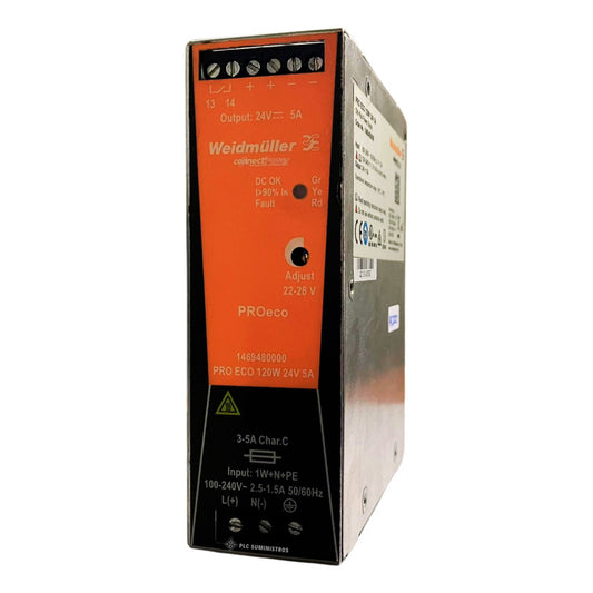 Weidmuller 1469480000 Pro Eco 120w 24v 5a Usado