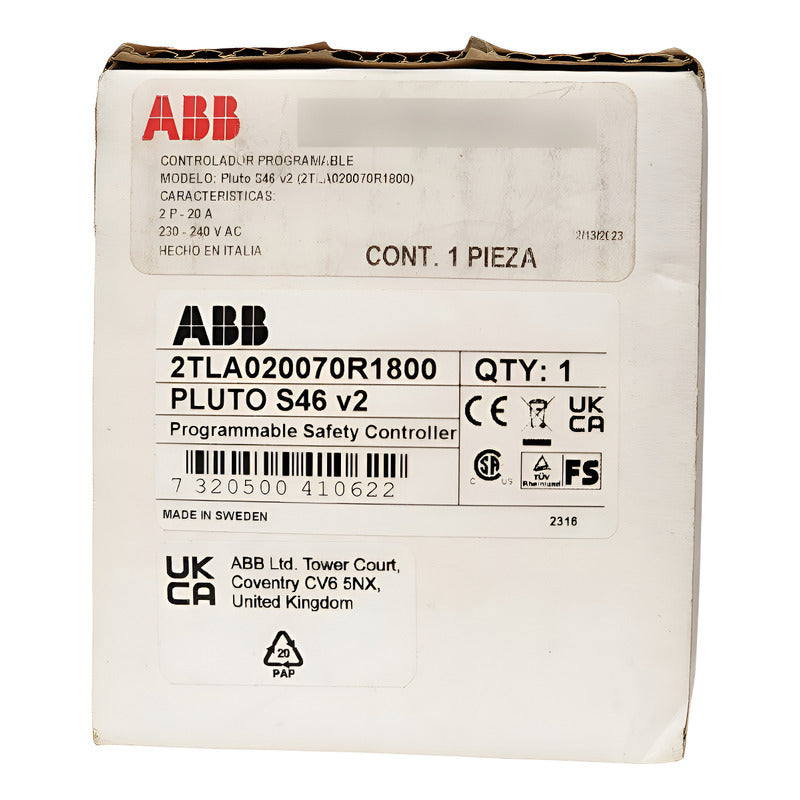 Abb Pluto S46 V2 24v Safety Plc 46 I/o