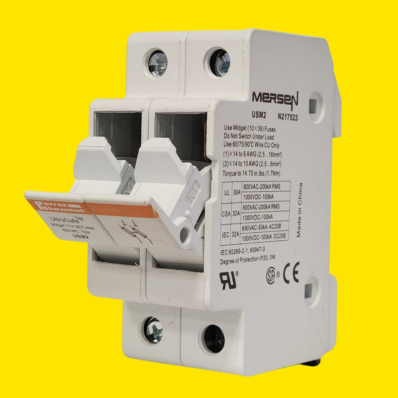 Portafusible Ferraz Shawmut Usm2 N217523 30a 800v Ultrasafe