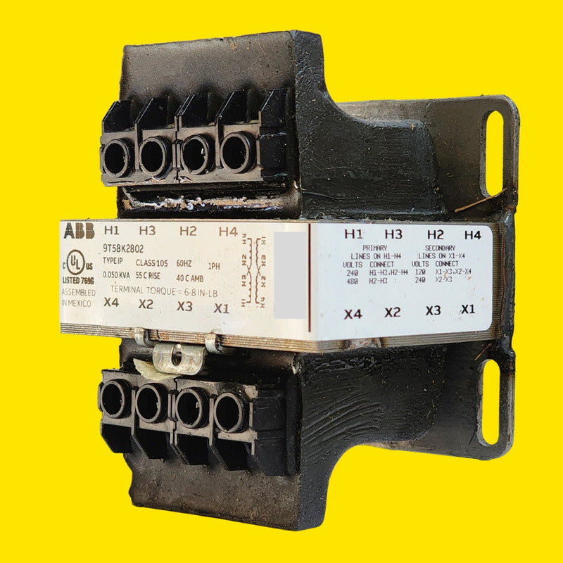 Abb 9t58k2802 Transformador Ip 0,05 Kva 240x480-120/240 Negro