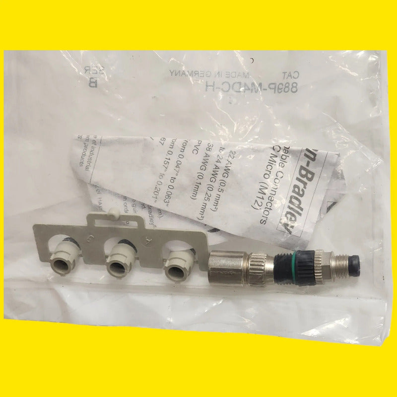 Allen-bradley 889p-m4dc-h Conector M8 Macho 4 Pines Gris