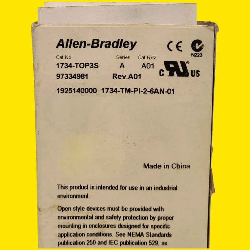 Allen Bradley 1734-top3s Base Terminal 12 Puntos I/o