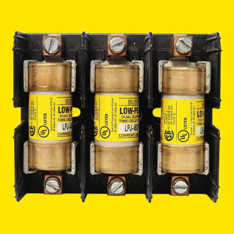 Base J60060-3cor Con 3 Fusibles Lpj-45sp 45a 600v Bussmann