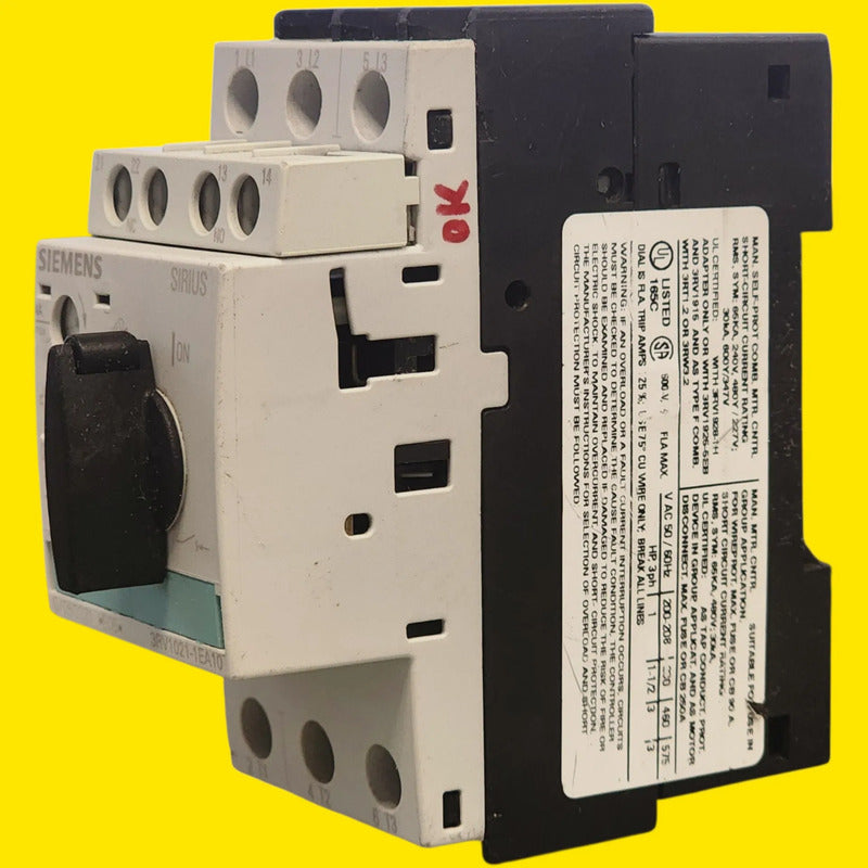 Siemens 3rv1021-1ea10 Guardamotor Termomagnético 4a