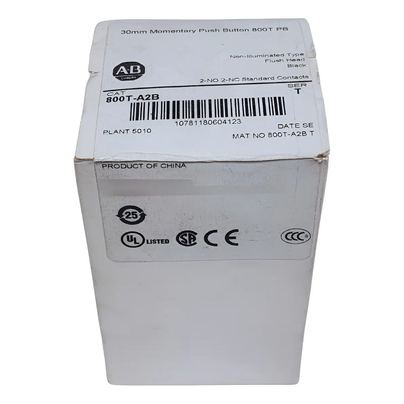 Allen Bradley 300mm Monetray Push Button  800t-a2b Negro
