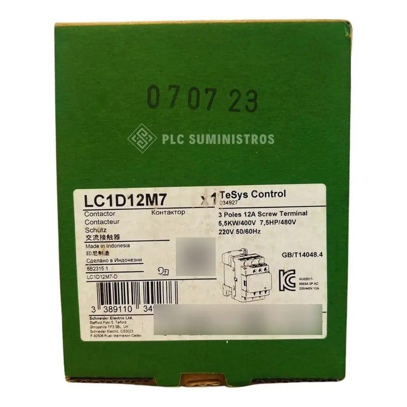Schneider Electric Lc1d12m7 Contactor