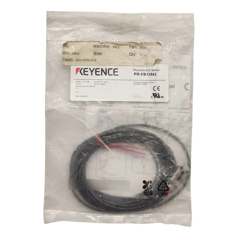 Keyence Pr-fb15n3 Sensor Fotoeléctrico Difuso Plano