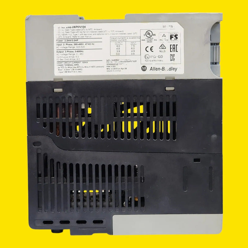 Allen Bradley 25b-d6p0n104 Variador 3hp 4.0kw 480v Powerflex