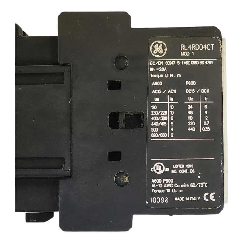 General Electric Rl4rd040t Contactor Trifásico Industrial