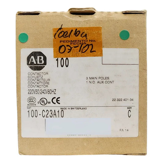Allen-bradley 100-c23a10 Contactor 3 Polos 23a 220v Ac