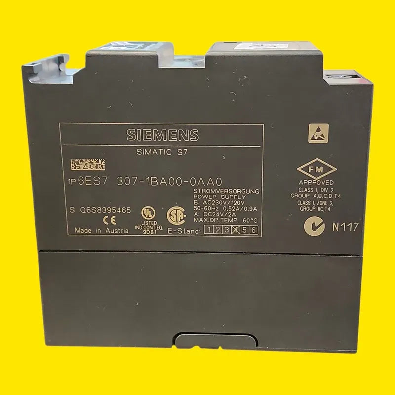 Siemens 6es7307-1ba00-0aa0 Fuente De Alimentación S7-300