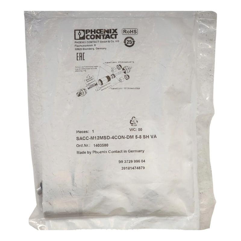 Phoenix Contact Sacc-m12msd-4con-dm Conector M12 1403580