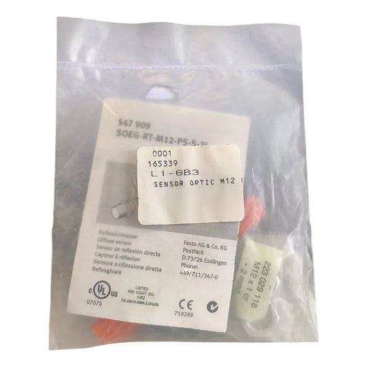Festo Soeg-rt-m12-ps-s-2l 547909 Sensor Óptico Difuso