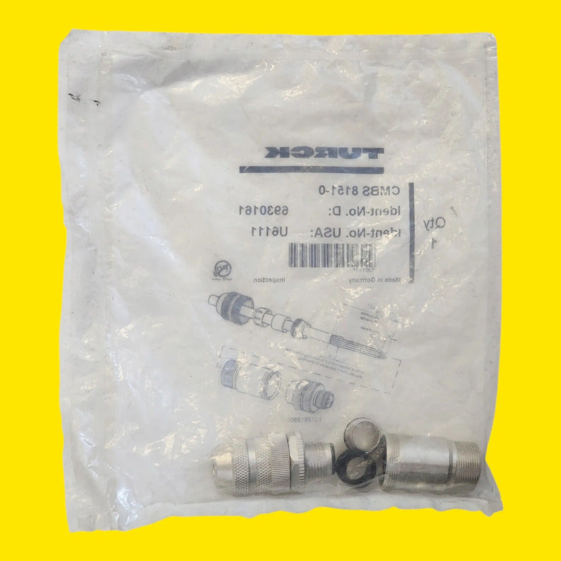 Turck Cmbs 8151-0 6930161 Conector M12 Macho 5 Pines Plateado