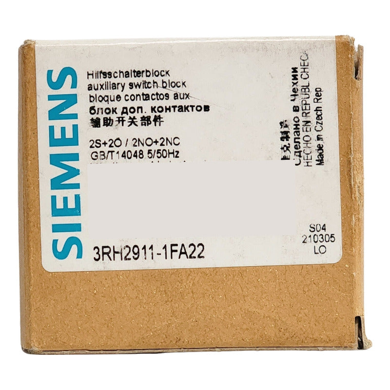 Bloque Auxiliar Siemens 3rh2911-1fa22 2na 2nc