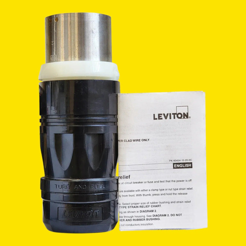 Clavija Industrial Leviton 7765c 50a 600v 3 Polos 4 Hilos