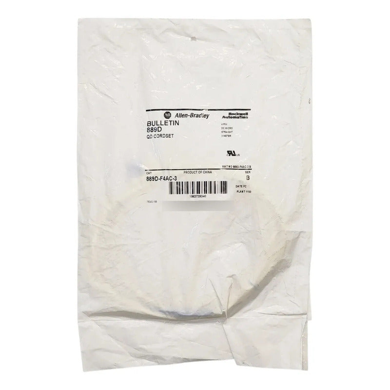 Allen-bradley 889d-f4ac-3 Cable M12 Hembra 4 Pines