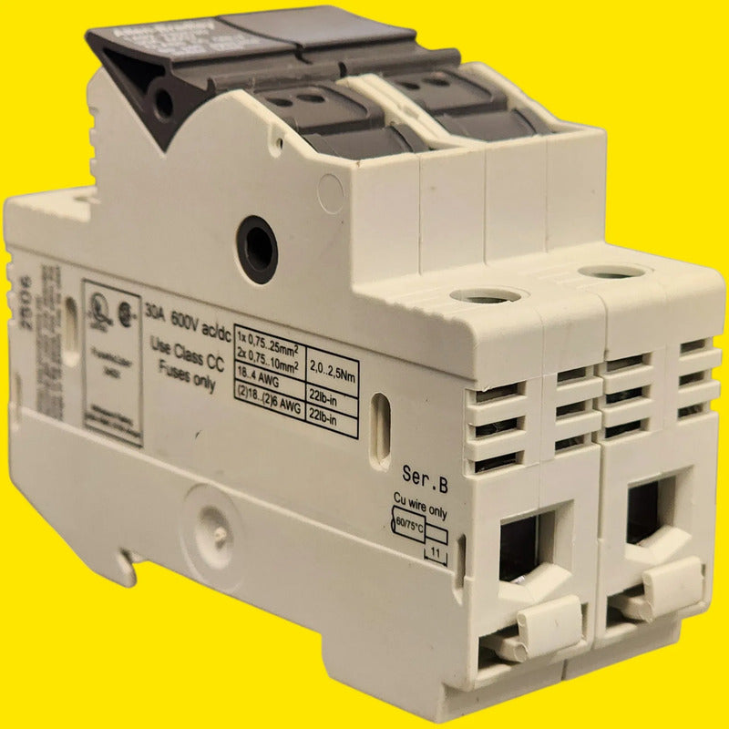 Allen-bradley 1492-fb2c30 Portafusible 2 Polos 30a