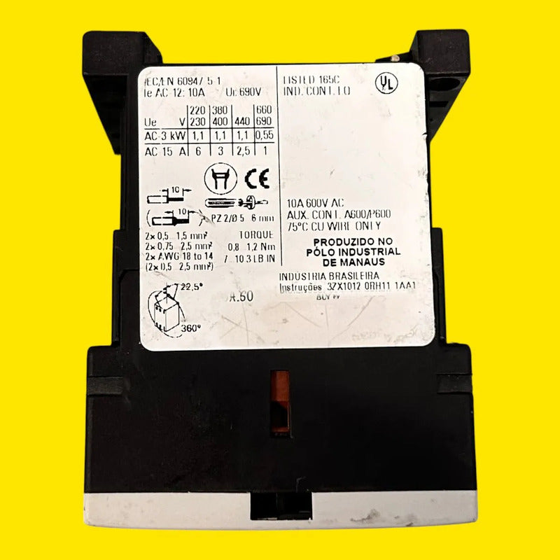 Siemens 3rh1122-1ak60 Contactor Auxiliar Industrial