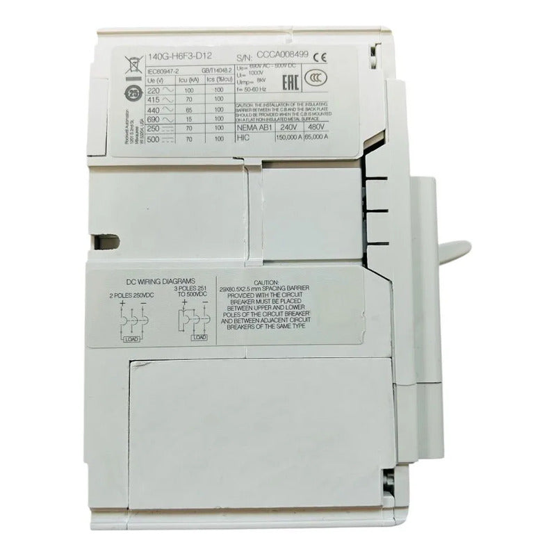 Interruptor Termomagnético Allen Bradley 140g-h6f3-d12 3p
