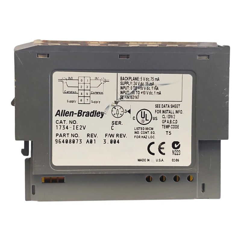 Allen-bradley 1734-ie2v Módulo 2 Entradas Voltaje 0-10v