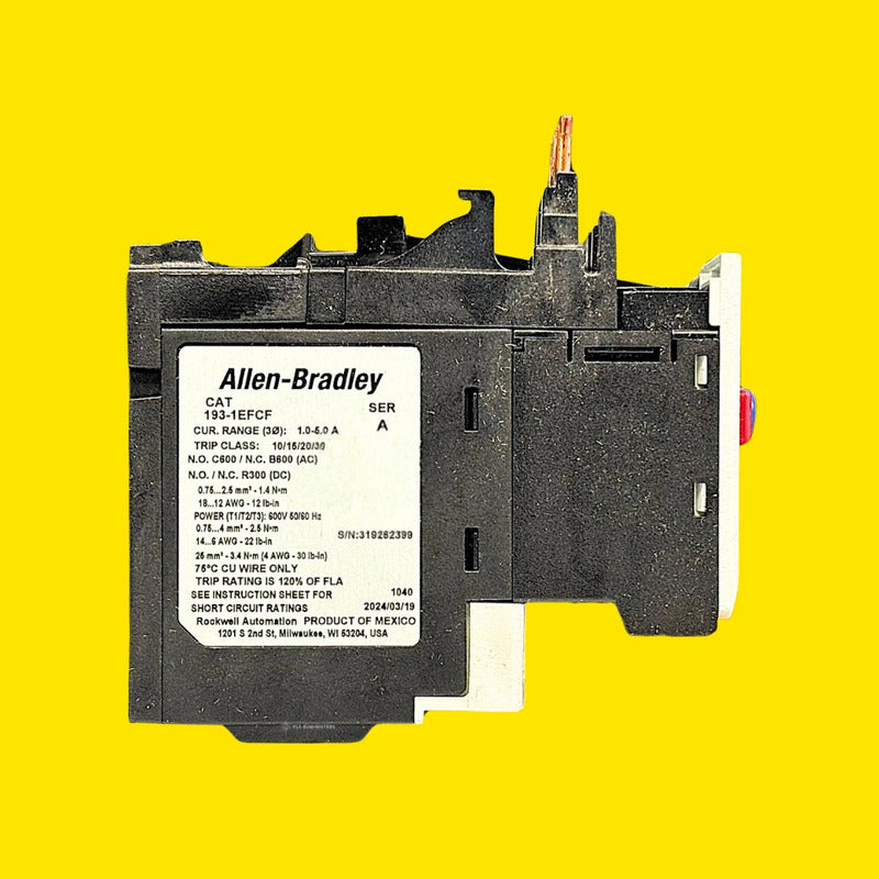 Allen Bradley 193-1efcf Overload Relay