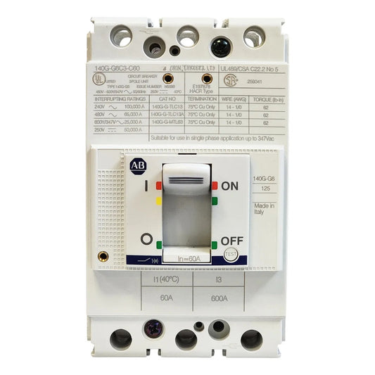 Allen-bradley 140g-g6c3-c60 Guardamotor 60a 3 Polos 50/60