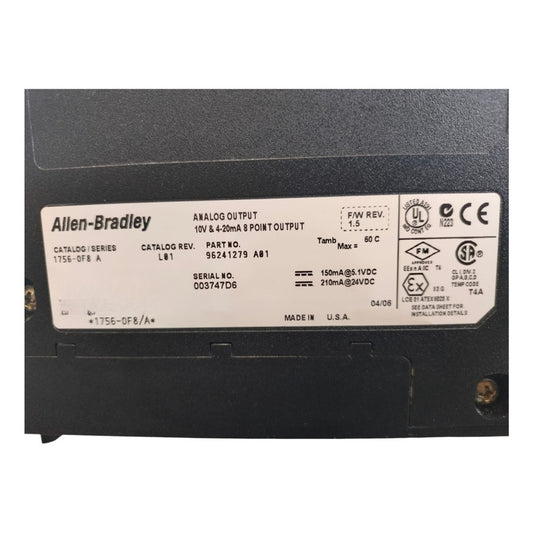 Allen Bradley 1756-of8 Controllogix Modulo Salidas Analogas