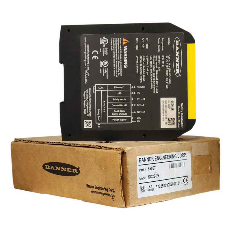 Banner 85067 Sc26-2e Controlador Seguridad 26 Entradas Eth