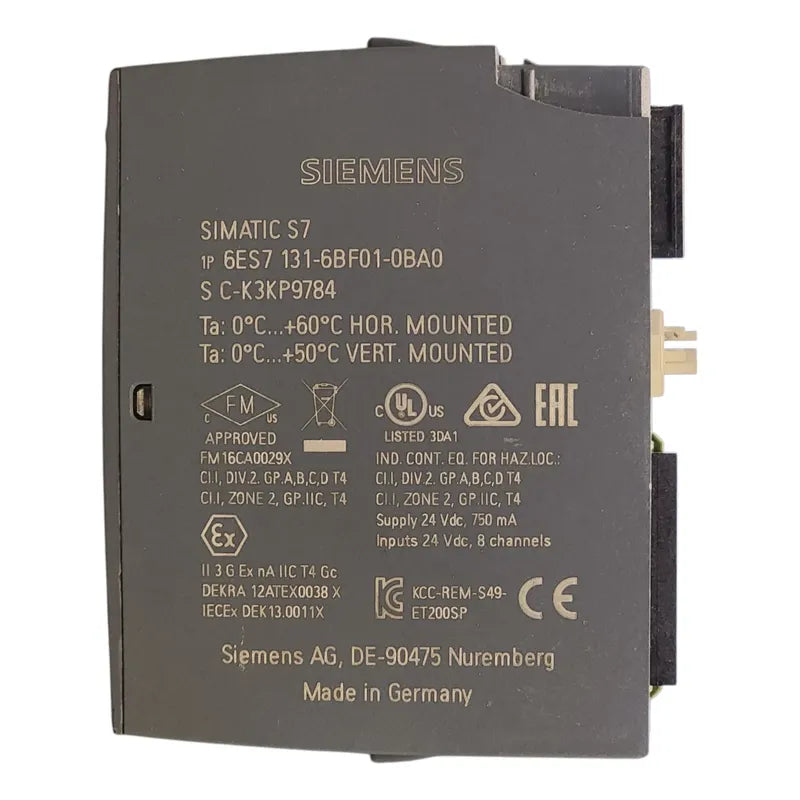 Siemens 6es7131-6bf01-0ba0 Módulo 8 Entradas 24 Vcc