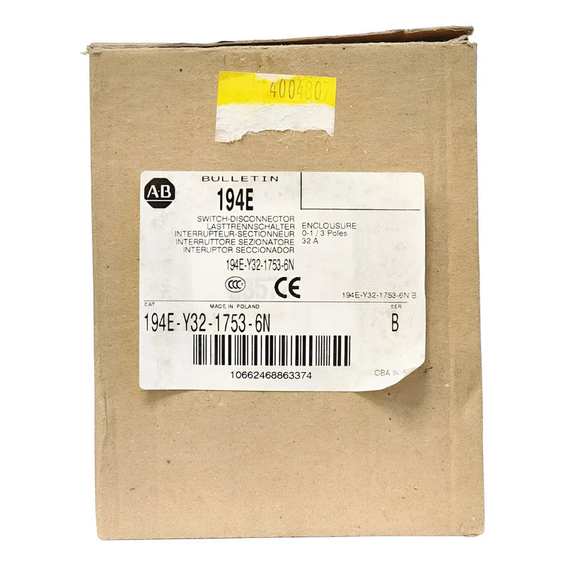 Allen Bradley 194e-y32-1753-6n Interruptor Seguridad 32a