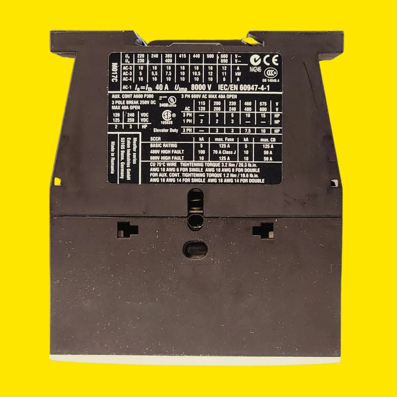 Contactor Eaton Dilm1710 17a 3p Motor 220v Ac