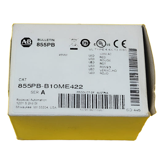 Allen Bradley 855pb-b10me422 Led Rojo Nuevo - Allen Bradley