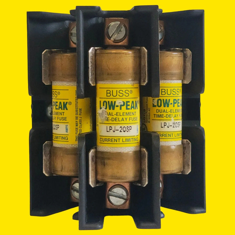 Bussmann Base Jp60030-3cor + 3 Fusibles Lpj-20sp 20a 600v