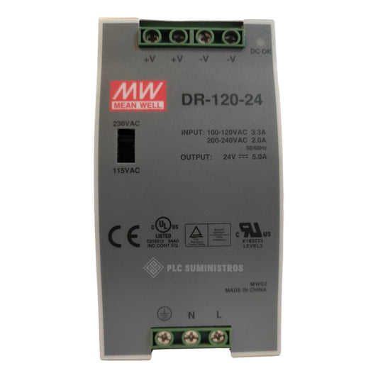 Mean Well Dr-120-24 Fuentes Alimentacion De Riel