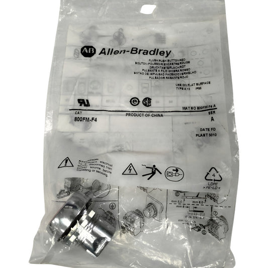 Allen-bradley 800fm-f4 Boton Pulsador De 22mm Blanco