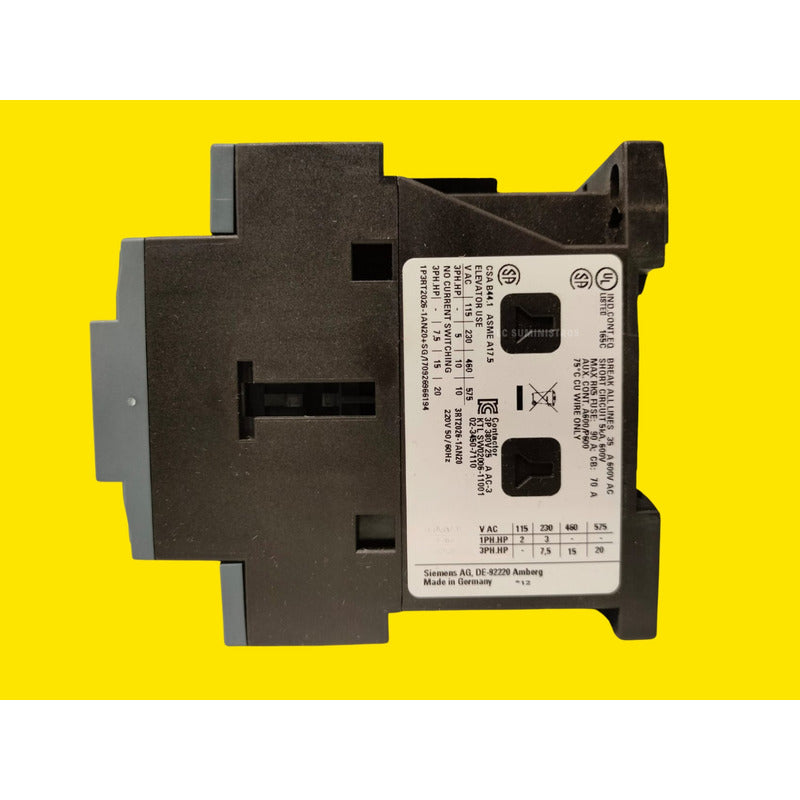 Siemens 3rt2026-1an20 Contactor 3-pole
