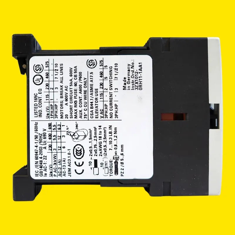 Siemens 3rt1017-1bb41 Contactor De Potencia Sirius 12a 24vdc
