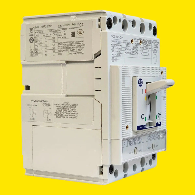 Allen Bradley 140g-h6f3-d12 Guardamotor 125a 690v 50/60 Hz