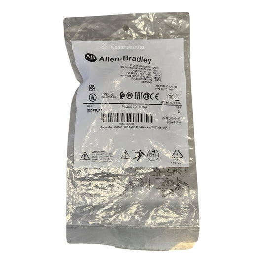 Allen-bradley 800fp-f3 | Botón Pulsador Verde Blanco