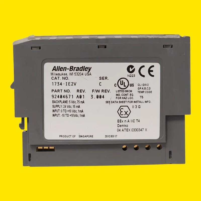 Allen-bradley 1734-ie2v Modulo Entrada Analogica Voltaje 2ch 3.004