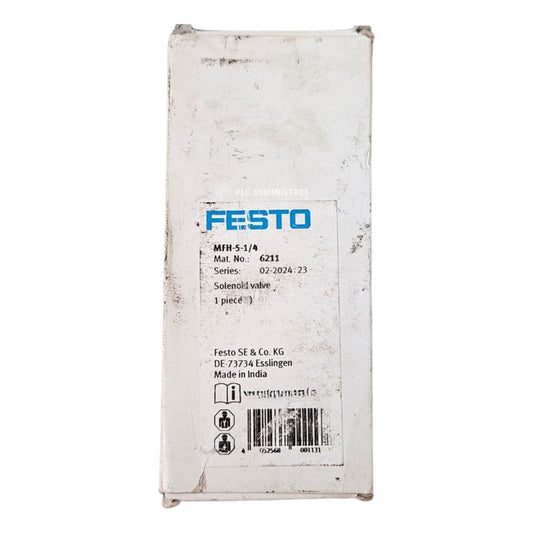 Festo Electrovalvula 5/2 Vías Marca Festo Mfh-5-1/4